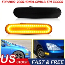 Front Bumper LED Amber Marker Side Light Signal For Honda 02-05 Civic Si EP3 3DR