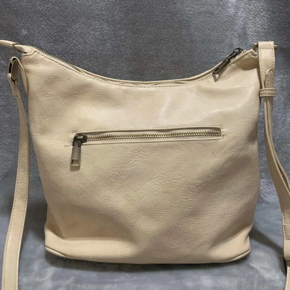 Sasha + Sofi Cream Crossbody Bag Purse Front Pocket Everyday Casual - Image 4 of 4