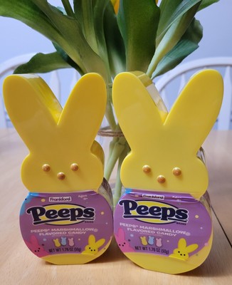 Lot of 2 - Easter Collectable 5.5'' Peeps Cases with Marshmallow Flavored Candy
