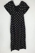 Madewell Womens V-Neck Flutter-Sleeve Midi Dress in Polka Dot Size 12