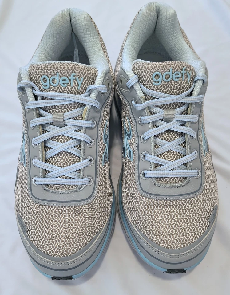 Gdefy Gravity Defyer Shoes Sneaker Womens Size 10 Grey Blue - Image 3 of 4