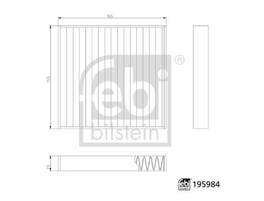 FEBI BILSTEIN 195984 Cabin Air Pollen Filter Fits SUZUKI TOYOTA MARUTI SUZUKI
