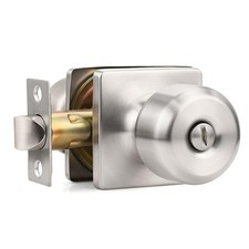 1 Pack Brushed Nickel Door Knobs Interior, Privacy Door Knob Interior Door Kn...