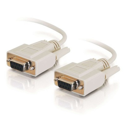 C2G 15ft (4.6m) DB9 F/F Serial RS232 Null Modem Cable Beige Model 3046