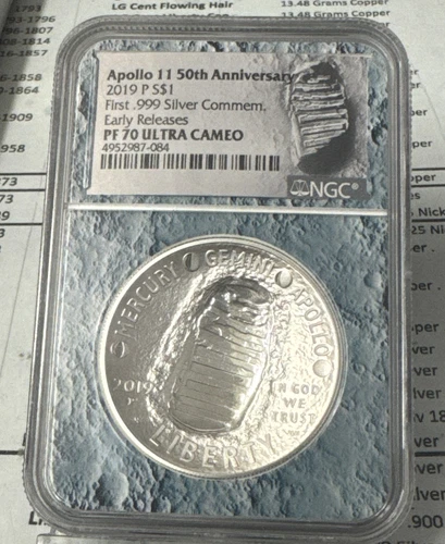 2019-P Apollo 11 50th Anniv Silver S$1- NGC PF 70 UCAM