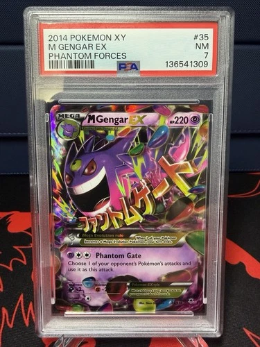 Pokémon TCG M Gengar EX Ultra Rare Holo XY Phantom Forces 35/119 PSA 7
