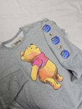 Disney Winnie The Pooh Sweatshirt Mens Large Gray Graphic Crewneck Pullover