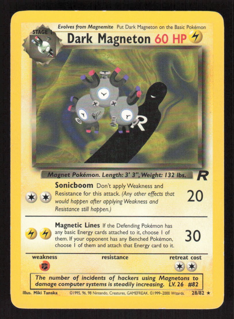 Pokemon TCG Team Rocket Dark Magneton #28/82