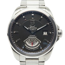 TAG Heuer Grand Carrera Caliber 6 Watch WAV511A Automatic Black Dial Stainless