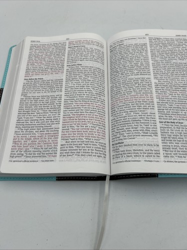 NASB Thinline Bible New American Standard EXCELLENT! Turquoise/Brown - Foto 10 di 10