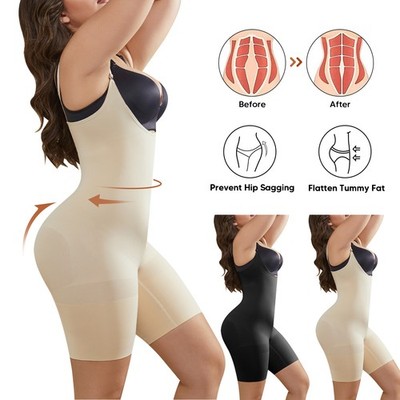 Plus Size Women Tummy Control Body Shaping Shaper Smooth Bodysuit Shapewear Top