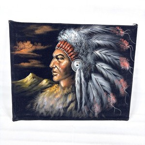70s ビンテージ　ベルベットピクチャー　Esovivel ネイティブ　絵画 Native American Velvet Painting | eBay