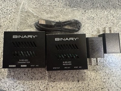 Binary B-260-ARC Audio Return Extender Transmitter and Receiver W/ Power Supply