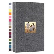 Small Photo Album 4x6 300 Photos Linen Cover Picture Photo Book for Family We...