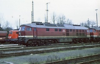 Farb Dia 1035 "Lokomotive 232 452 in Wanne Eickel"