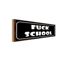 Holzschild 10X27 Cm Fuck Scholl Dekoration Deko Geschenk Holz Schild