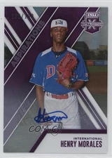 2017 Panini Elite Extra Edition Aspirations Purple /100 Henry Morales #171 Auto