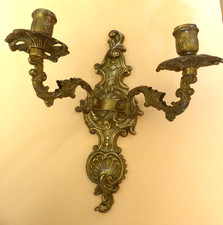 Antyczne świece żyrandol kandelaber brąz ? Mosiądz ? 2-ramienny top płomień