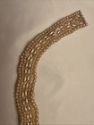 Vintage JAPAN Faux Pearl Beaded Collar Necklace Accents on Satin Hand Made 1950s — photo 2