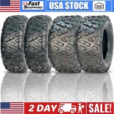 Set of 4 ATV UTV All-Terrain Tires 25x8-12  AT25X10-12 for Mud  Sand Off-Road