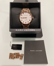 MarcJacobs Rose Gold Tone Stainless Steel Analog Crystal Watch MBM3441 Very Good