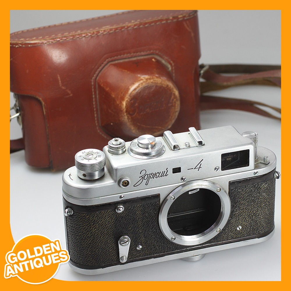 vintage Soviet Russian CCCP USSR Zorki-4 Rangefinder 35mm Film Camera Body Case