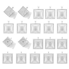 Miraclekoo 40 Pcs Square Bezel Pendant Trays with Glass Square, Mixed