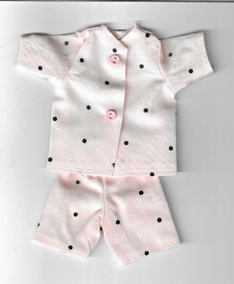 Doll Clothes-Pink Dot Print Short Pajamas fits 11 1/2 like B