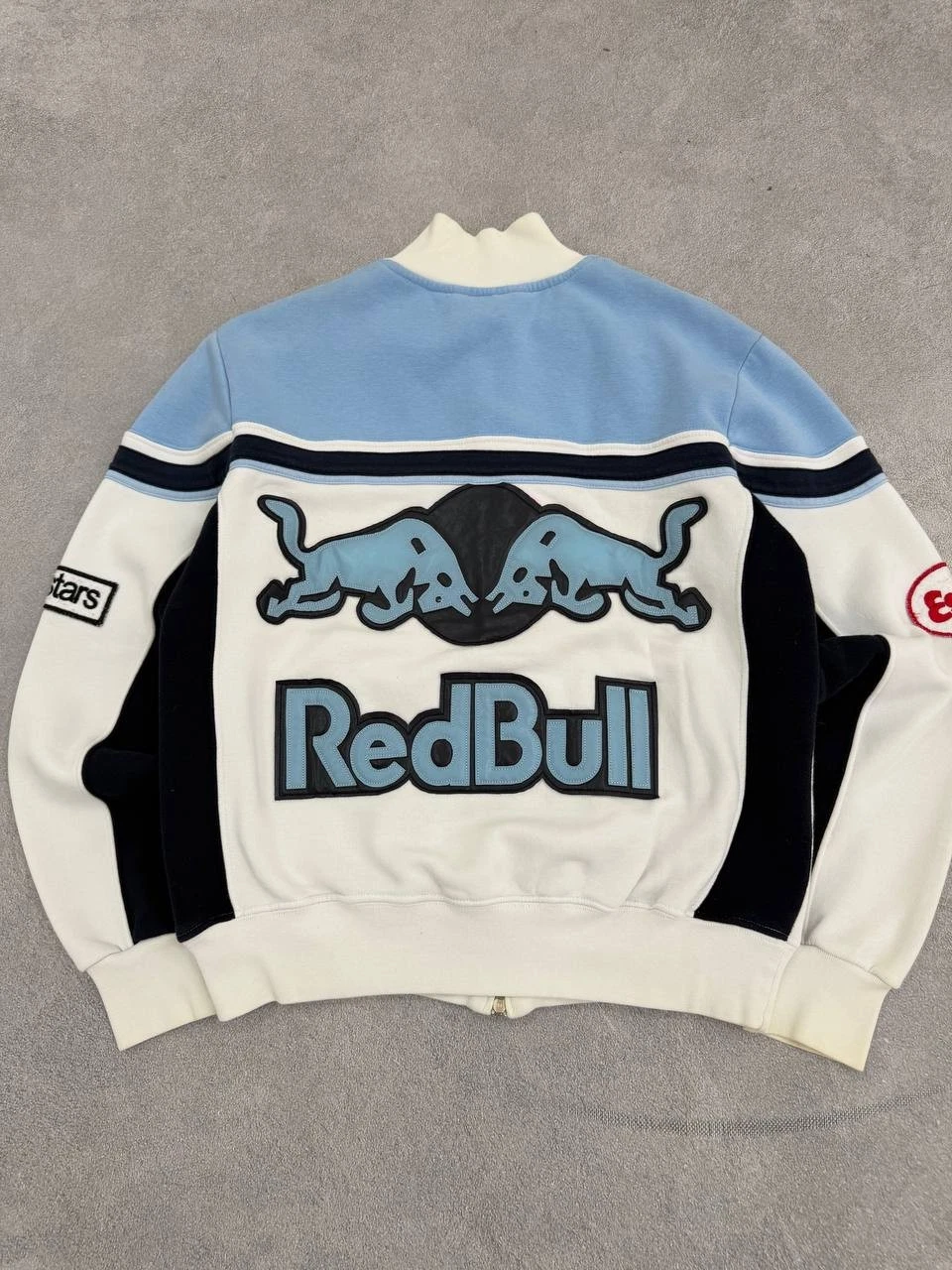 Vintage Red Bull Racing Biker Jacket Sweatshirt Motul Ducati Patches Y2K Hype image 15