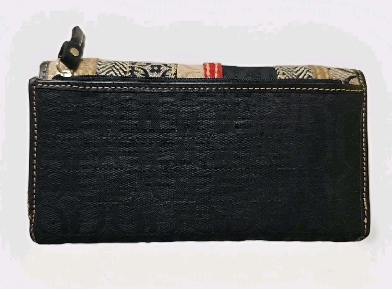 FOSSIL Purse Multi-colored Patchwork, Black Trim … - image 22