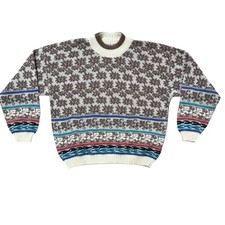 VTG 80s Wool Blend Knit Pullover Sweater Made in Italy