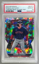 94221627 Roman Anthony 2023 Bowman #BCP-71 Atomic Refractor Chrome 1st RC PSA 10