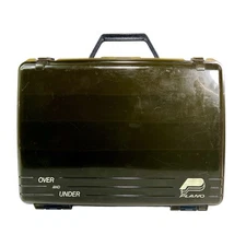 Vintage Plano 1257 Over And Under Multi-Tray Tackle Box Gray Fishing Storag RARE