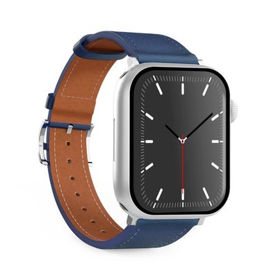 SBS Florence Lederarmband für Apple Watch (38 49 mm) Dunkelblau   Echtes Leder