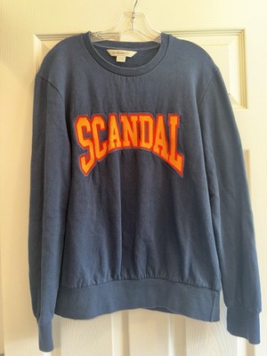 Unisex Eleven Paris SCANDAL Navy Cotton Letterman Style Letters Sweatshirt SZ L