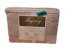 REGENCY COLLECTION KING SHEET SET BEIGE 100% COTTON 300 THREAD COUNT