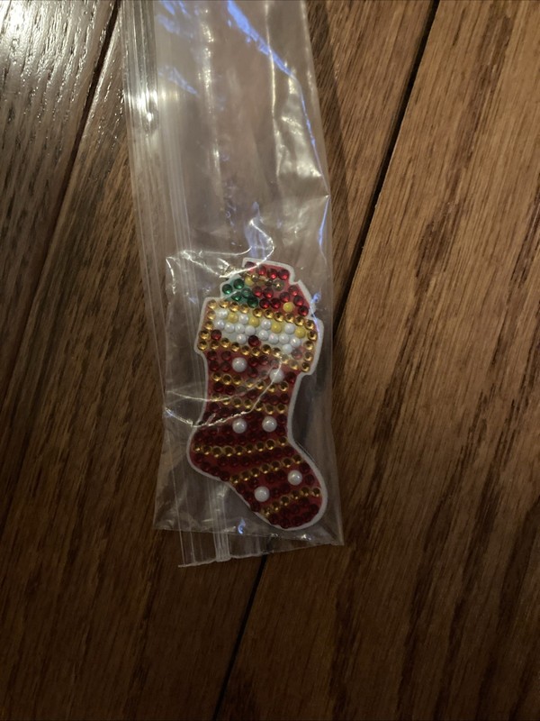 Diamond Art Christmas Stocking Keychain