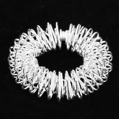 Silver Spiky Sensory Finger Rings Stress Relief Fingers Massage Pain Therapy