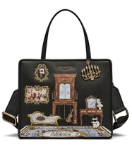 Karl Lagerfeld Paris Maybelle Satchel Bag | Black / Gold