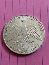 GERMANY 1972-G .625 SILVER 10 MARKS COIN