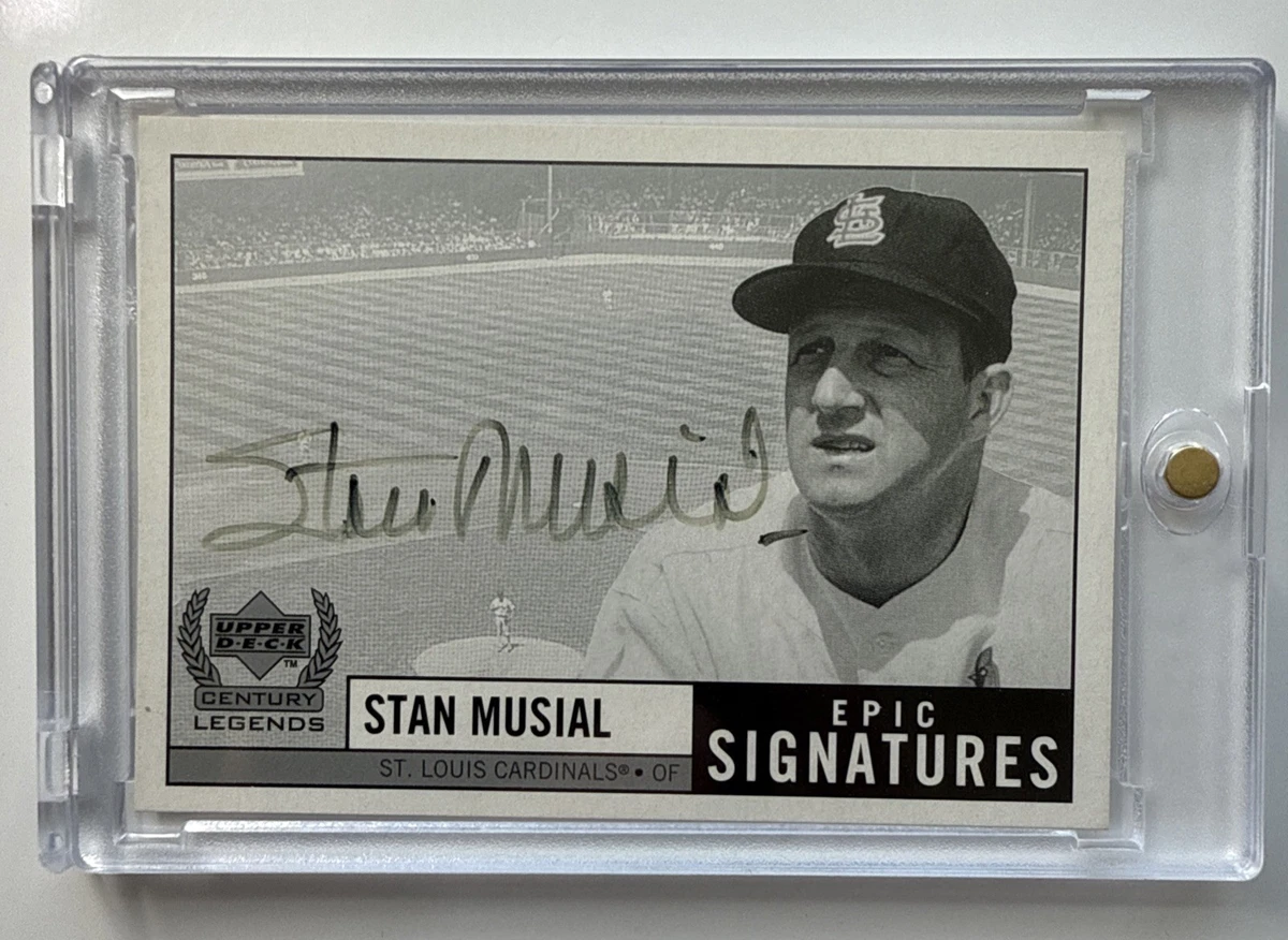 Upper Deck Stan Musial Autographed Baseball Sports Trading Cards