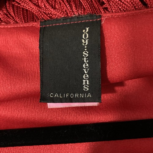 Vintage 1970s Red Fringe Button Front Top, Jacket, Joy Stevens California - Picture 14 of 15