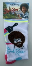 NWT BOB ROSS Art Novelty Crew Socks Adult Men  s Women  s Size 6-12. ONE pair