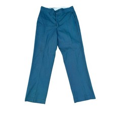 Vintage 70s Big Mac Green Work Pants Cotton Blend Talon Zipper, Made in USA
