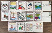 FDC Handpainted 1984.   Group of 13 Various covers of Horseshoe Hand Painted.