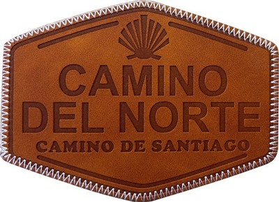 Aufnäher / Aufbügler Camino del Norte aus Kunstleder - Jakobsweg Pilgerweg
