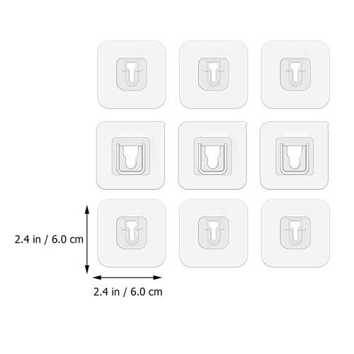  22 Pairs Removable Wall Hook Stick on Hooks for Hanging Adhesive Heavy Duty - Zdjęcie 3 z 12