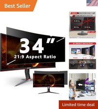 34 Inch Privacy Screen Filter - Anti Glare, Blue Light Protection for Monitors