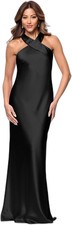 Xscape Womens Betsy & Adam Scuba Asymmetric Ruffle Dress 14 PETITE BLACK
