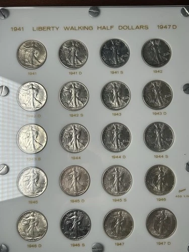 Lot of 20 Walking Liberty Silver Half Dollar Coins High Grade AU BU In Case!